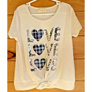 Btween Girls Love Shirt Size 7-8